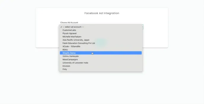 Facebook ad integration