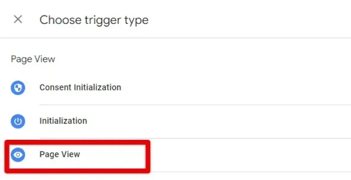choose trigger type