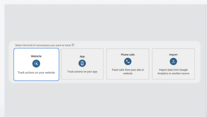 Create a conversion action