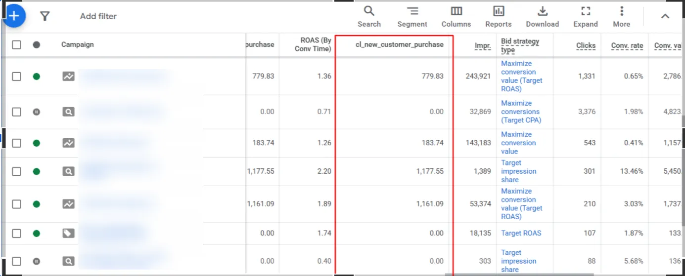 CustomerLabs New Customer Purchase event configuration