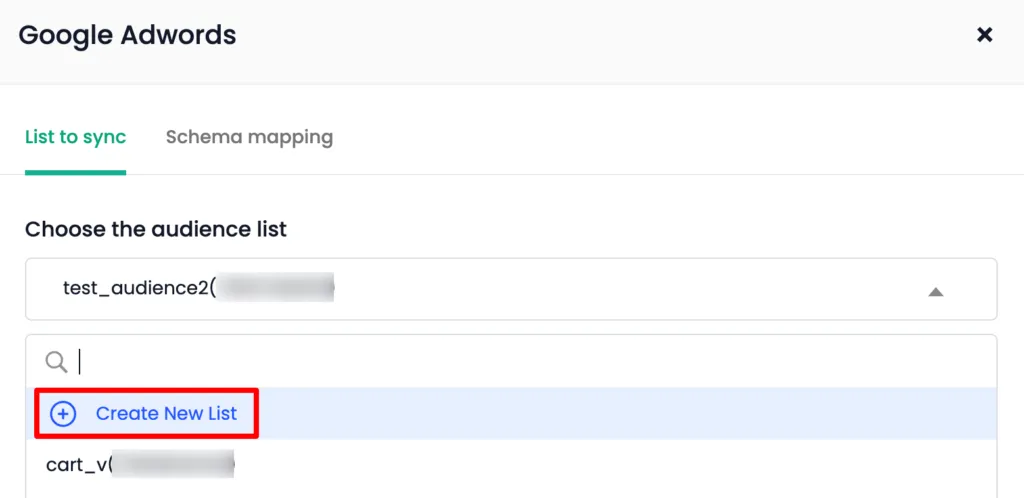create new list google ads