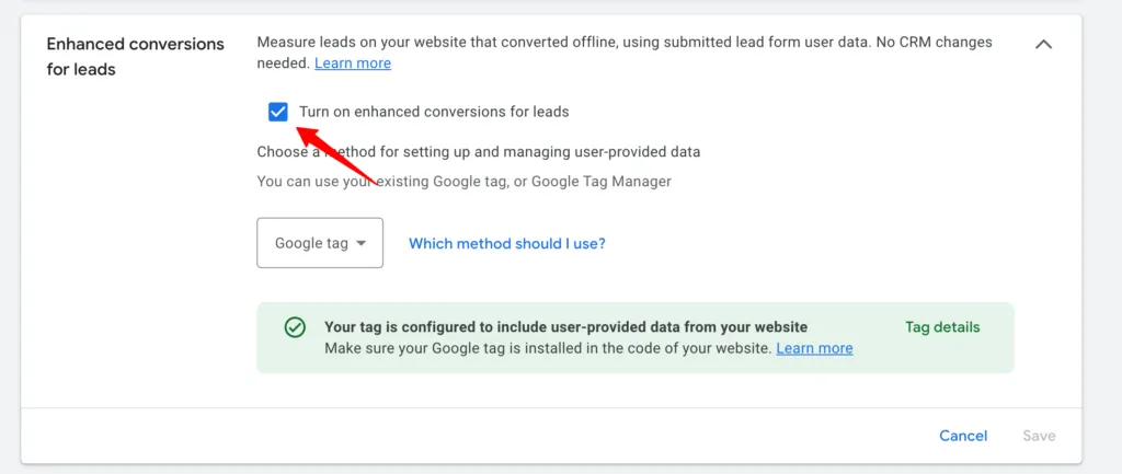 enhanced conversions customerlabs