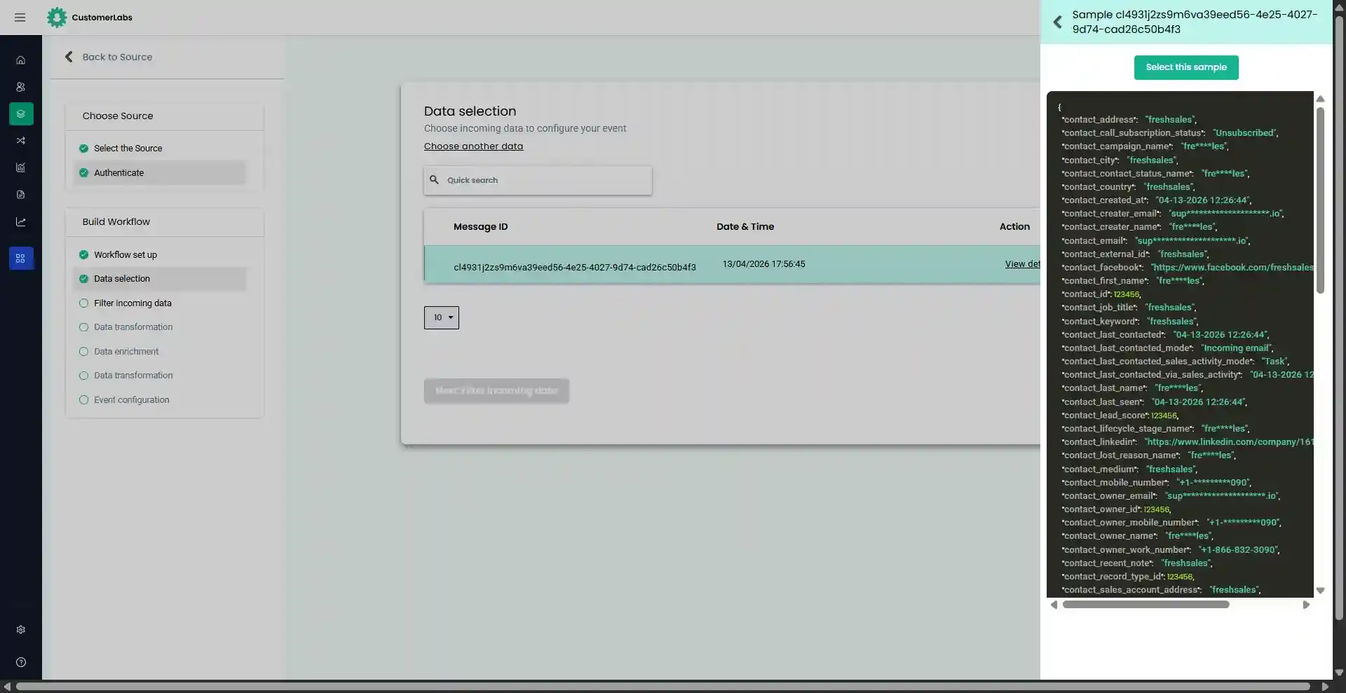 Select Sample Data