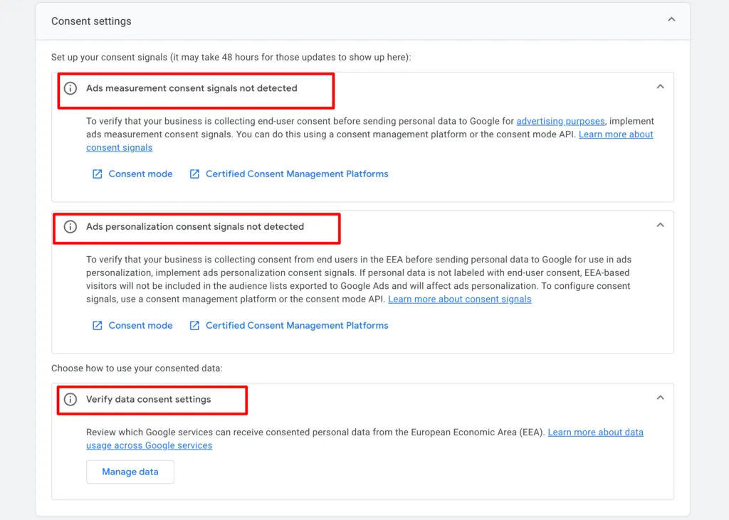 GA4 consent mode in Customerlabs