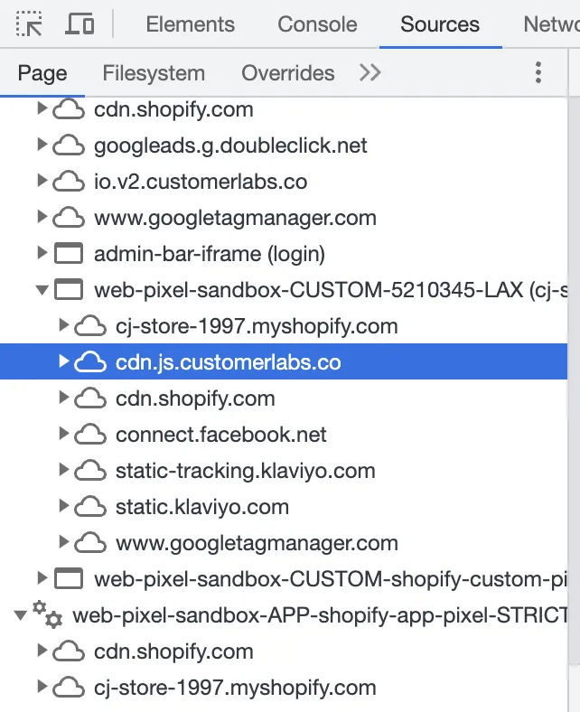 The image indicates if he highlighted tracking script in the Sources panel is seen, the installation is successful