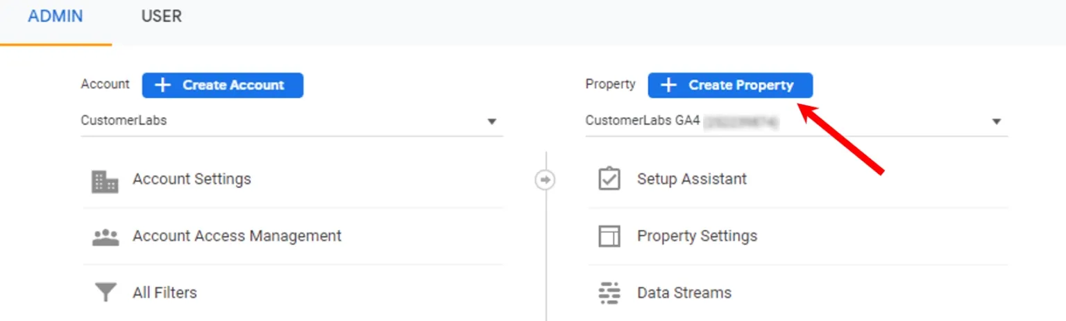 This image explains to click create property