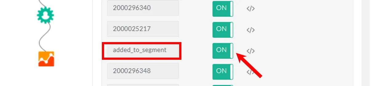 This image explains the add to segment button on