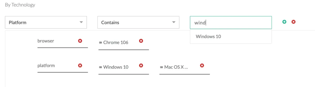 Tech filters customerLabs