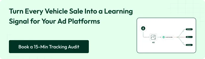 Turn every vehicle sale into a learning signal for your ad platforms