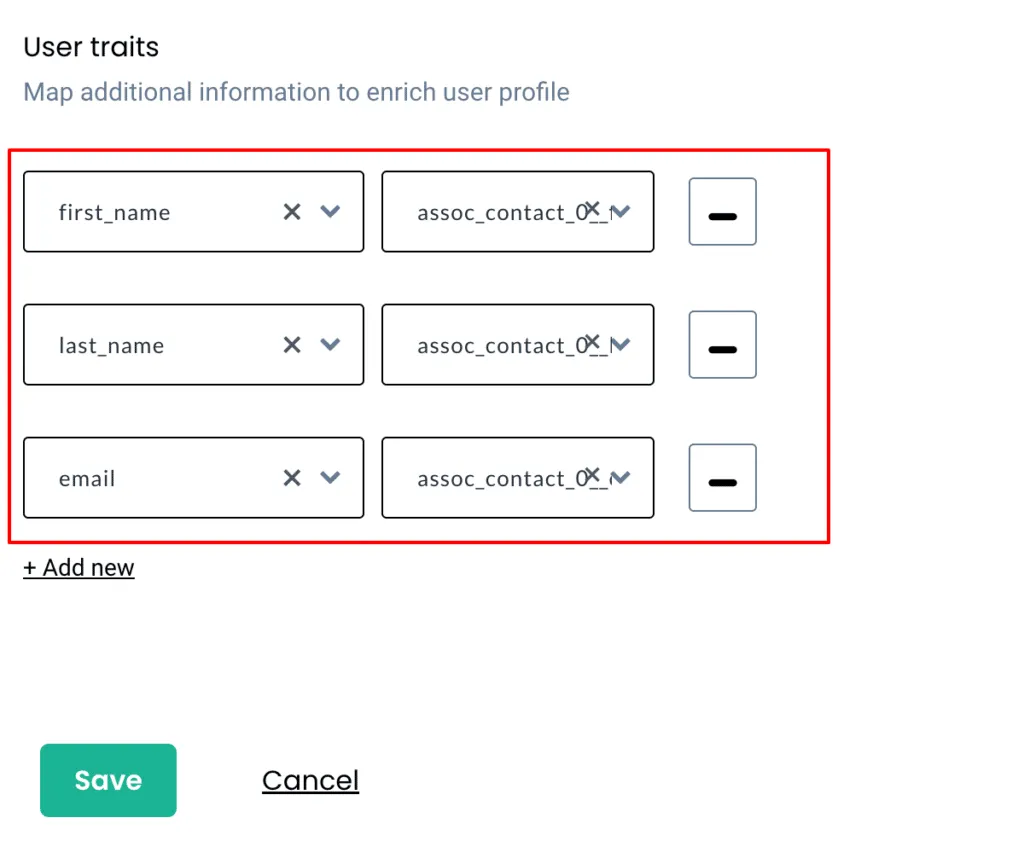 user traits