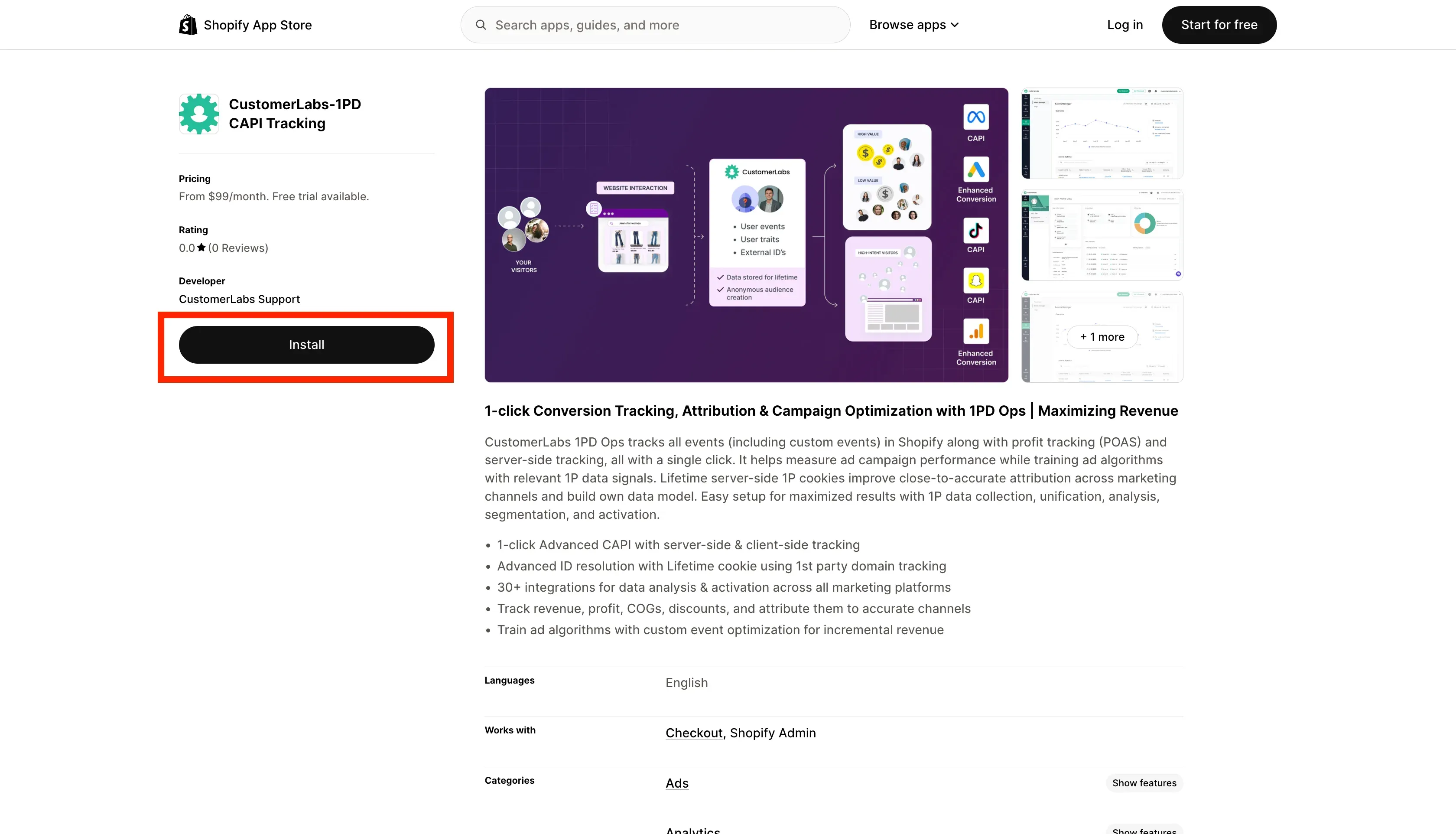 Tracking Shopify Website with Customerlabs CDP