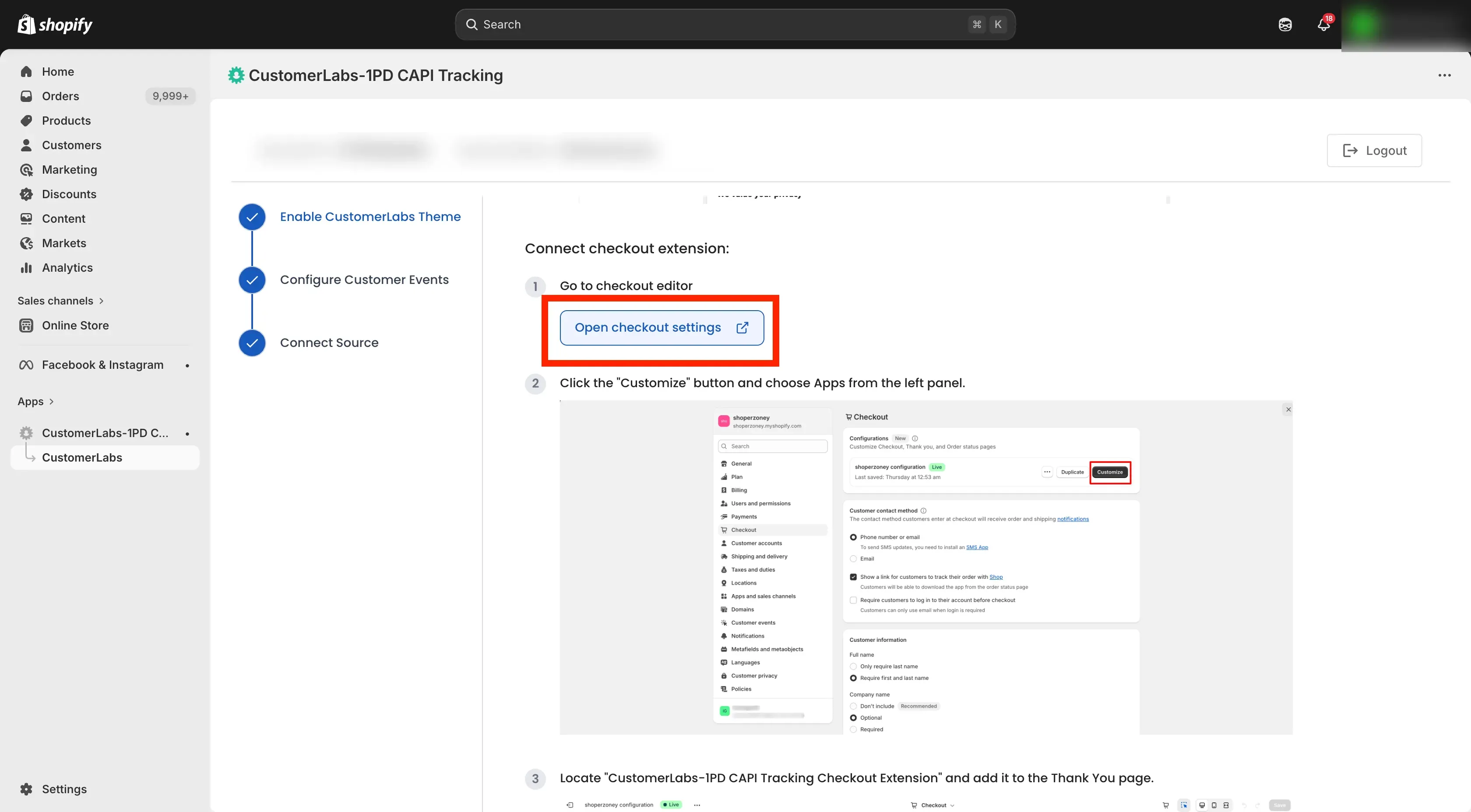 Tracking Shopify Website with Customerlabs CDP