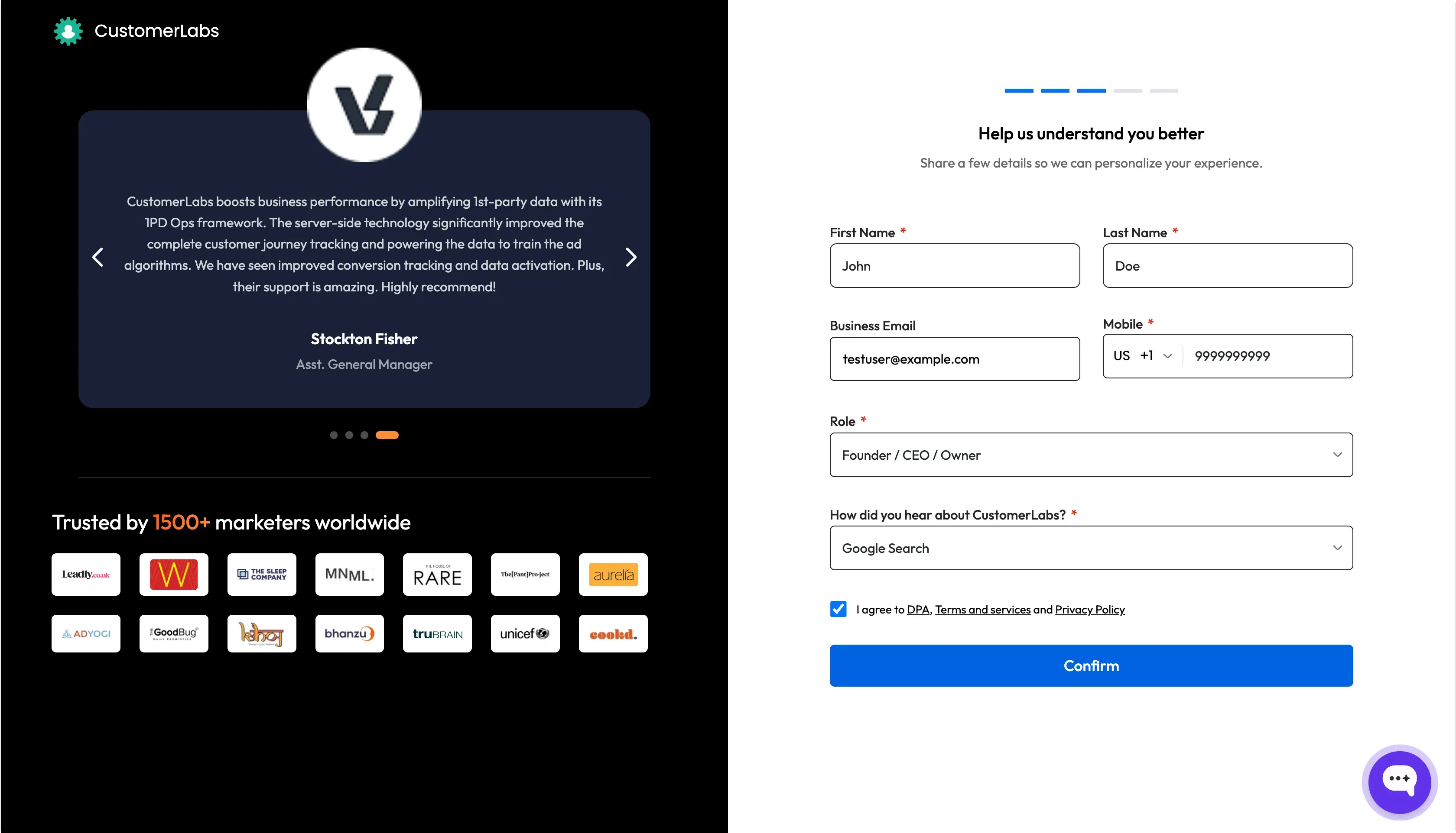 CustomerLabs Website