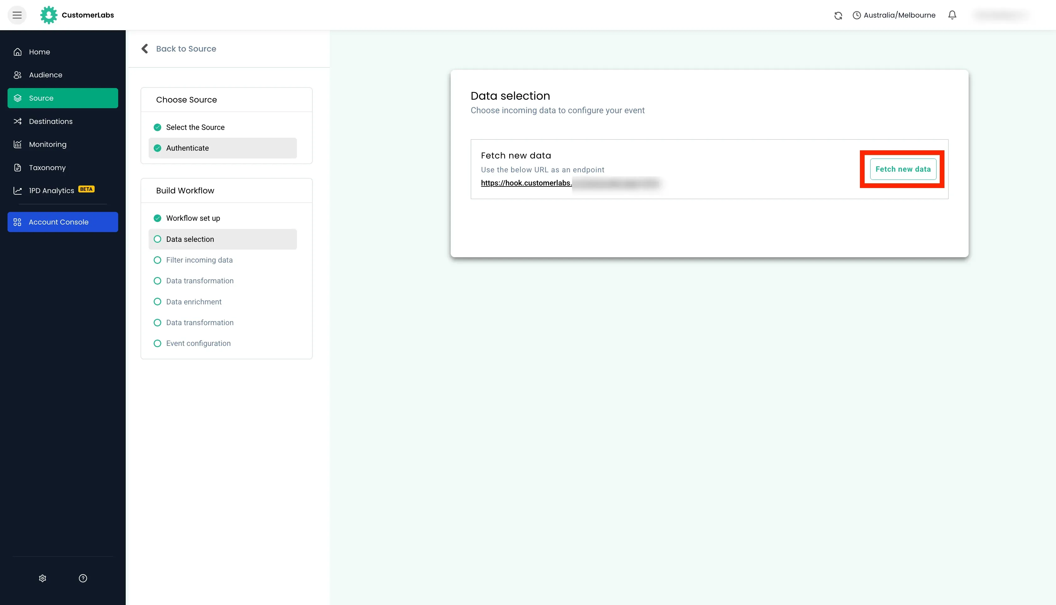 configuring workflow in customerlabs cdp