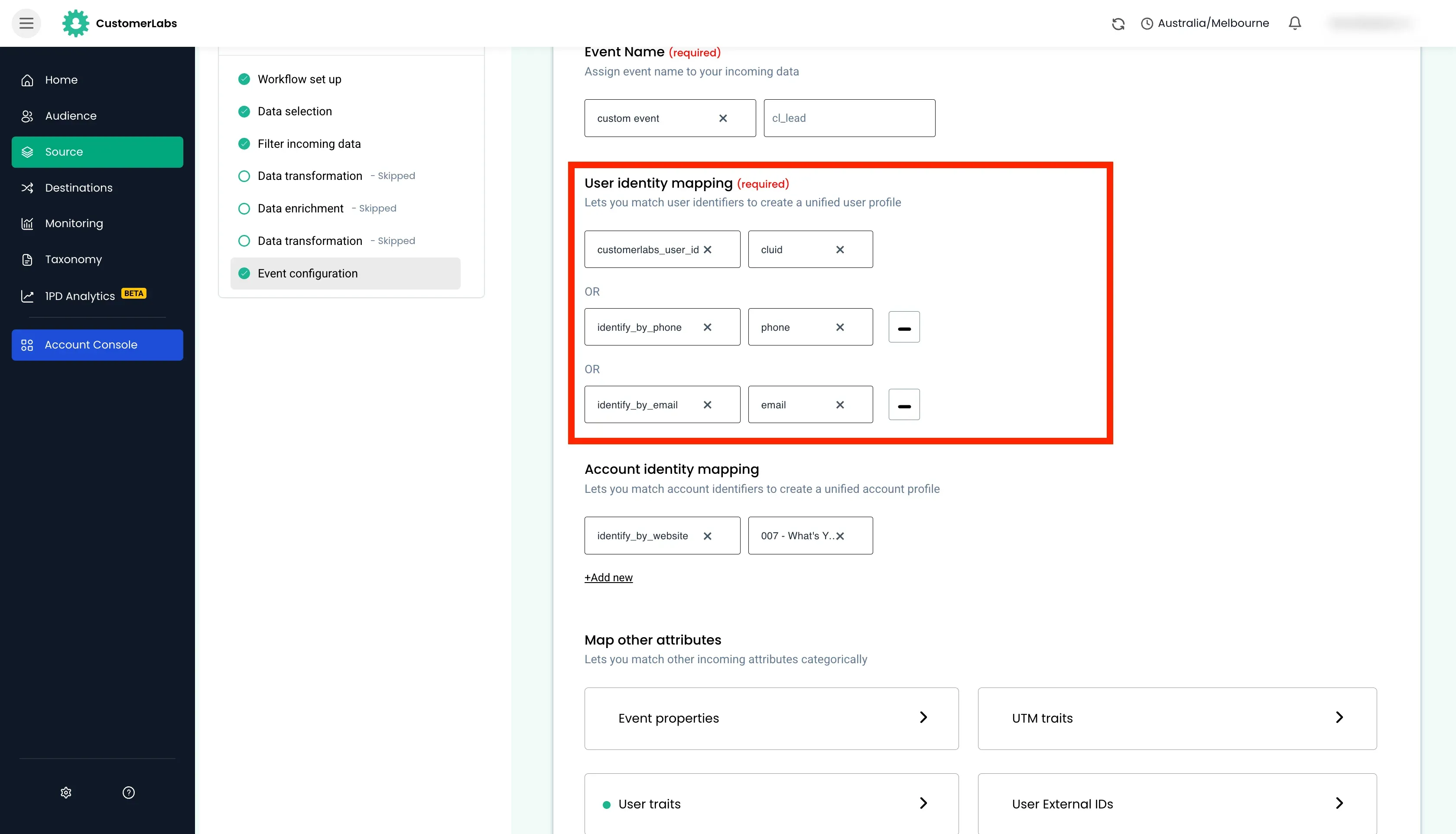 configuring workflow in customerlabs cdp