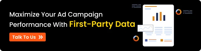 CTA with the text Maximize Ad Campaign Performance with Firsst-party Data Talk To Us Now Button