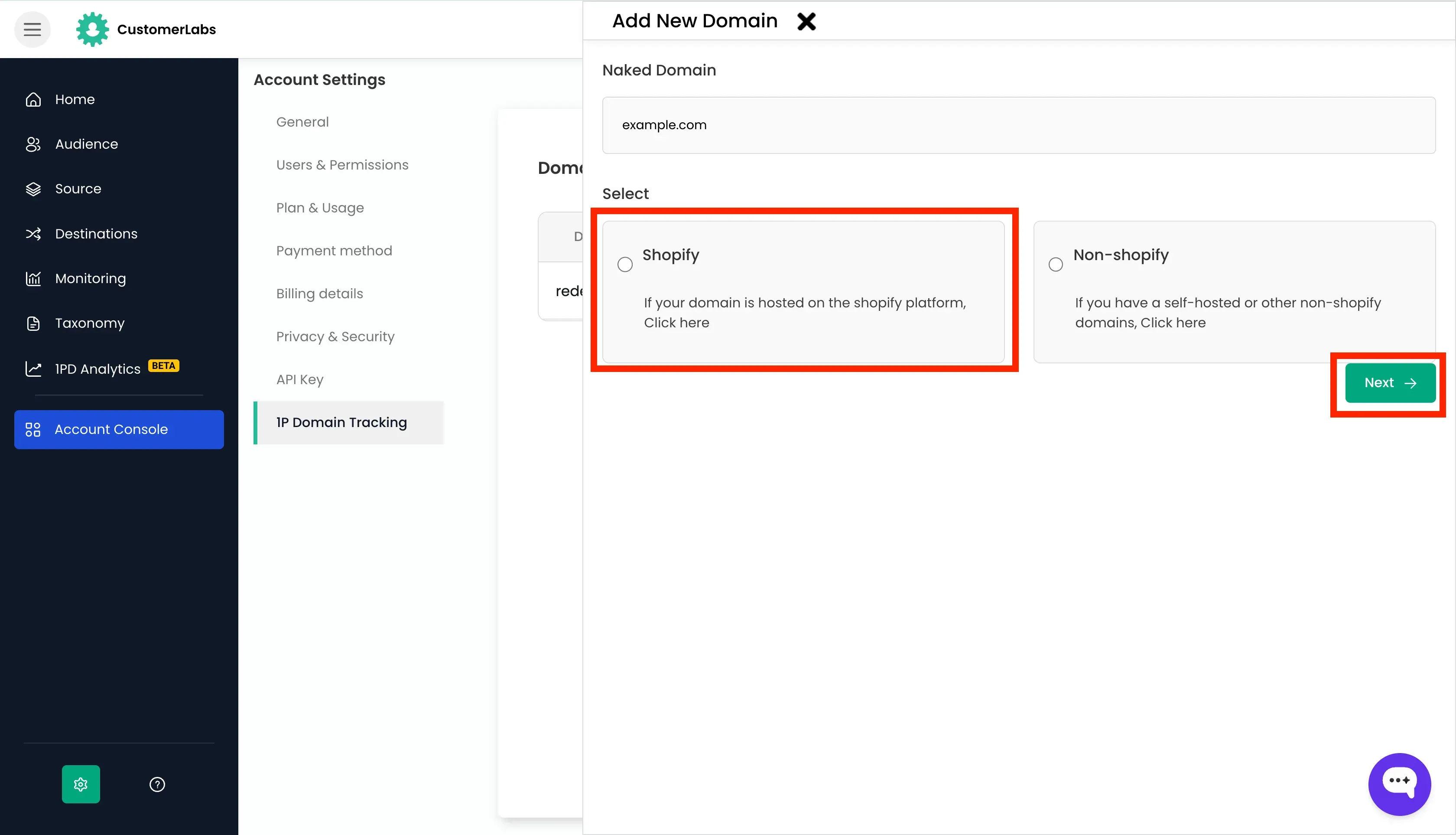 CNAME record setup for first-party domain tracking