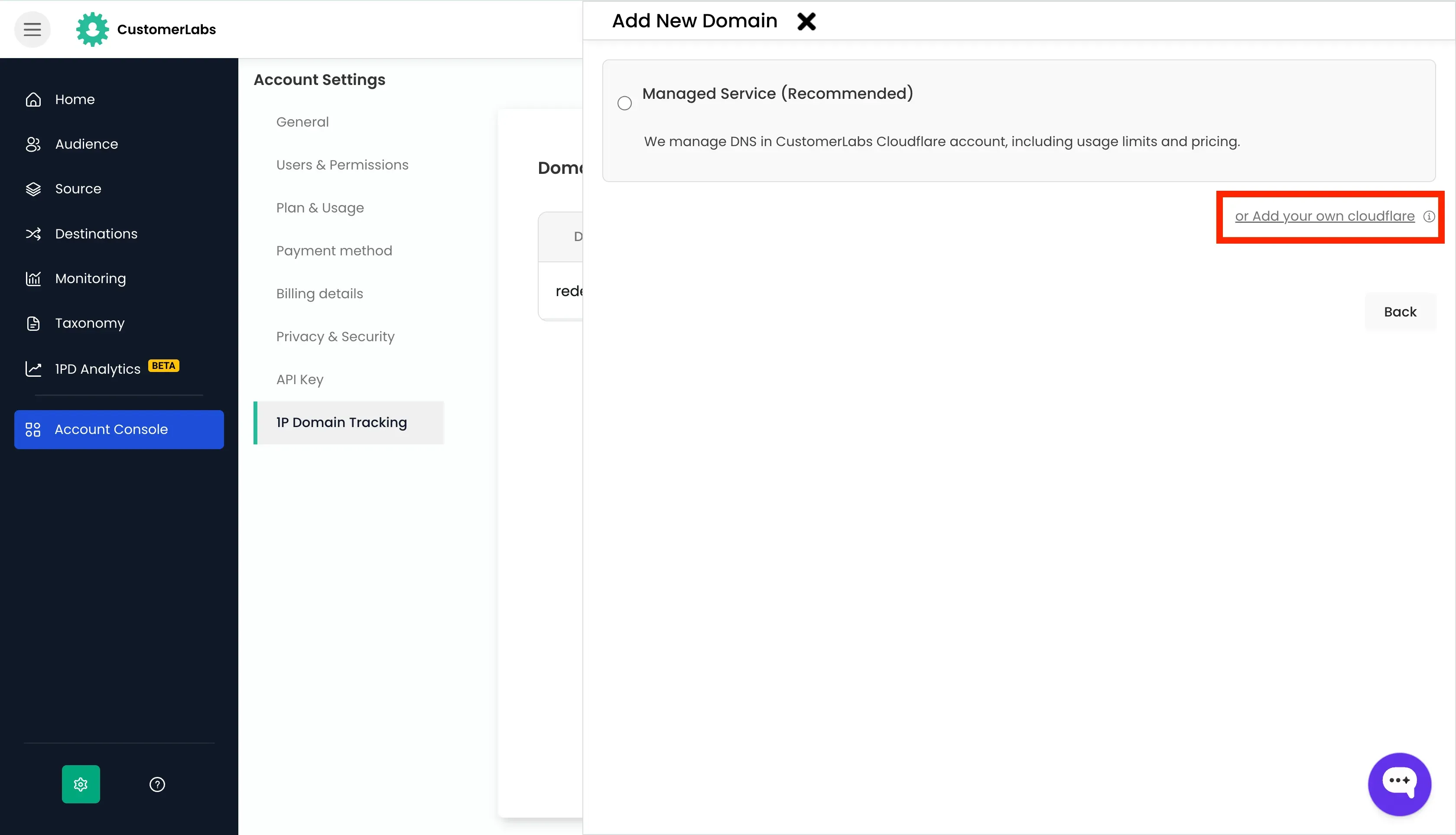 Add domain