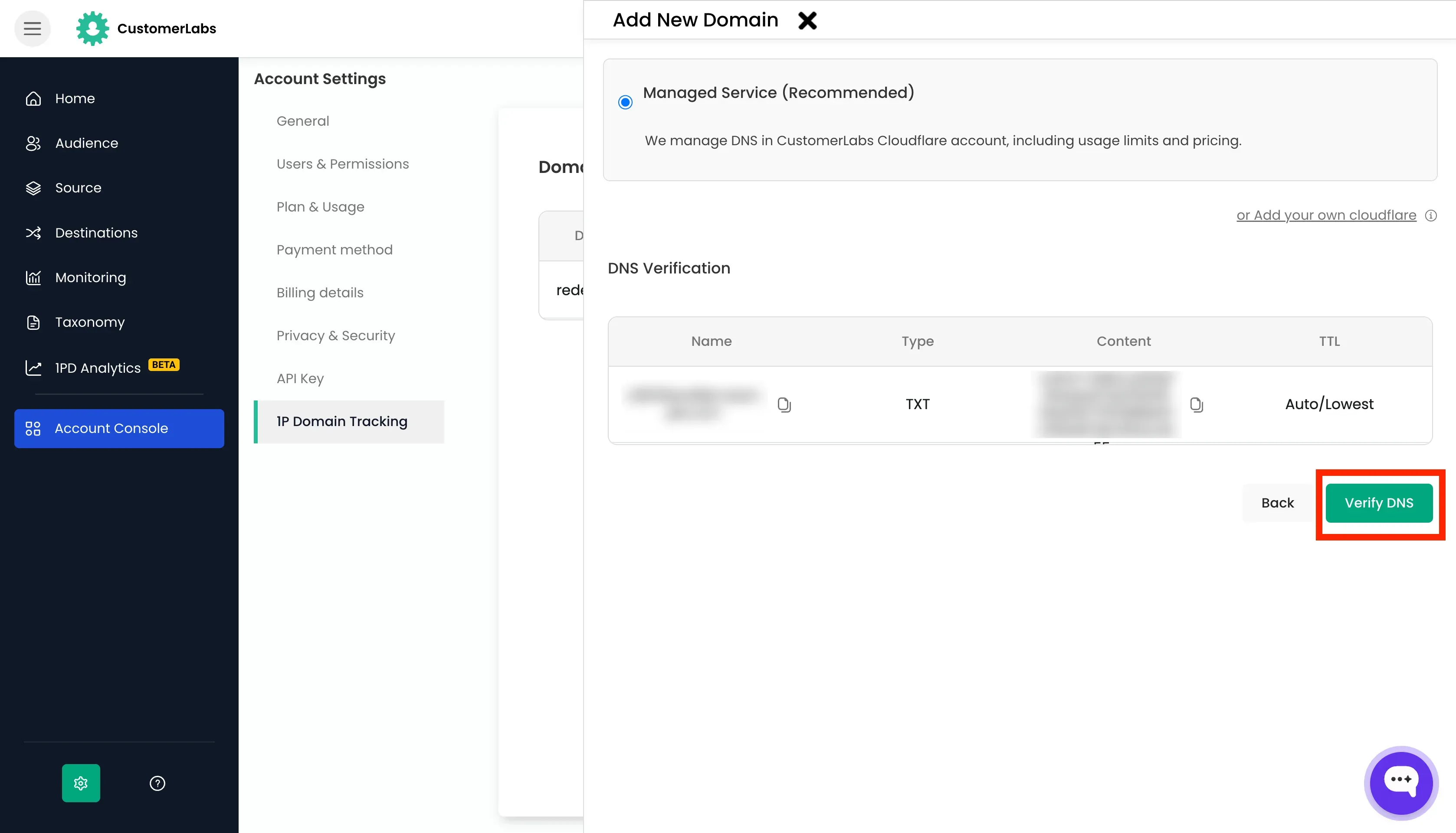 Add domain