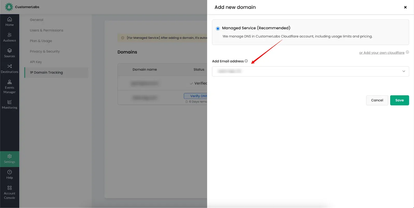 Add domain