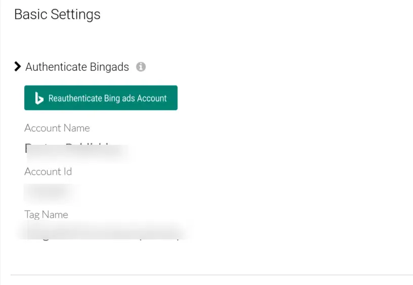 This image shows the basic settings 