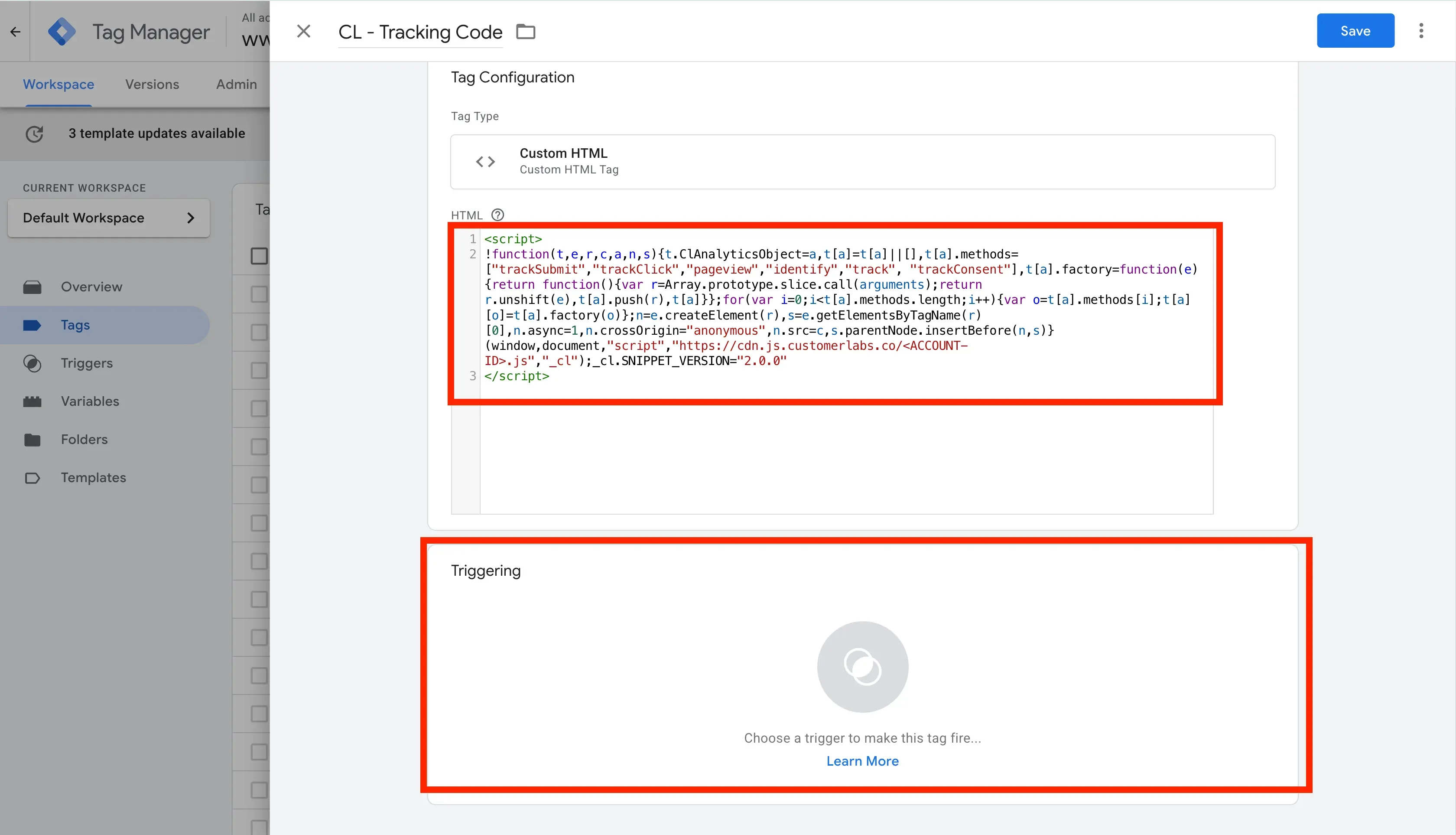 Customerlabs Google Tag Manager Integration