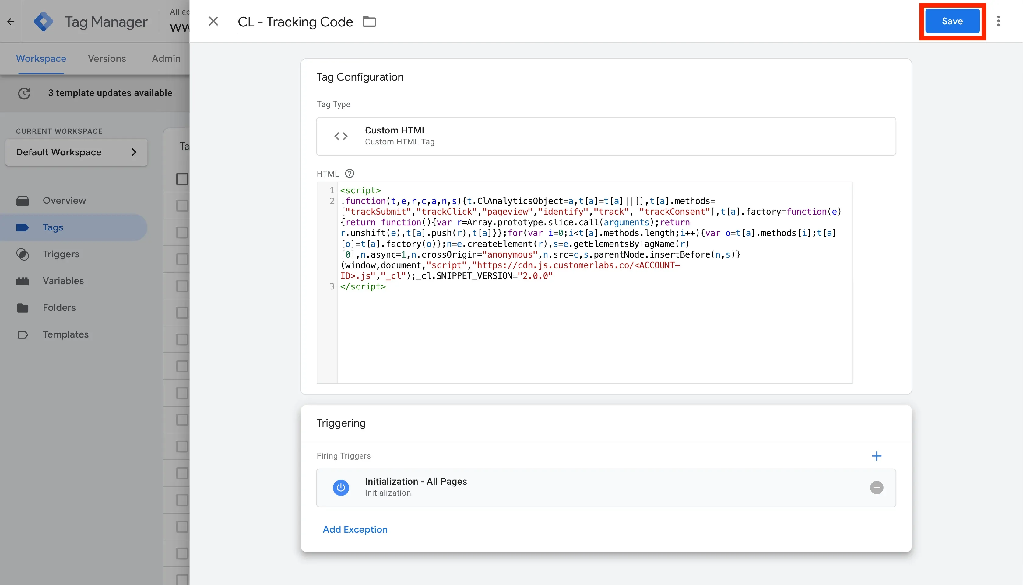 Customerlabs Google Tag Manager Integration