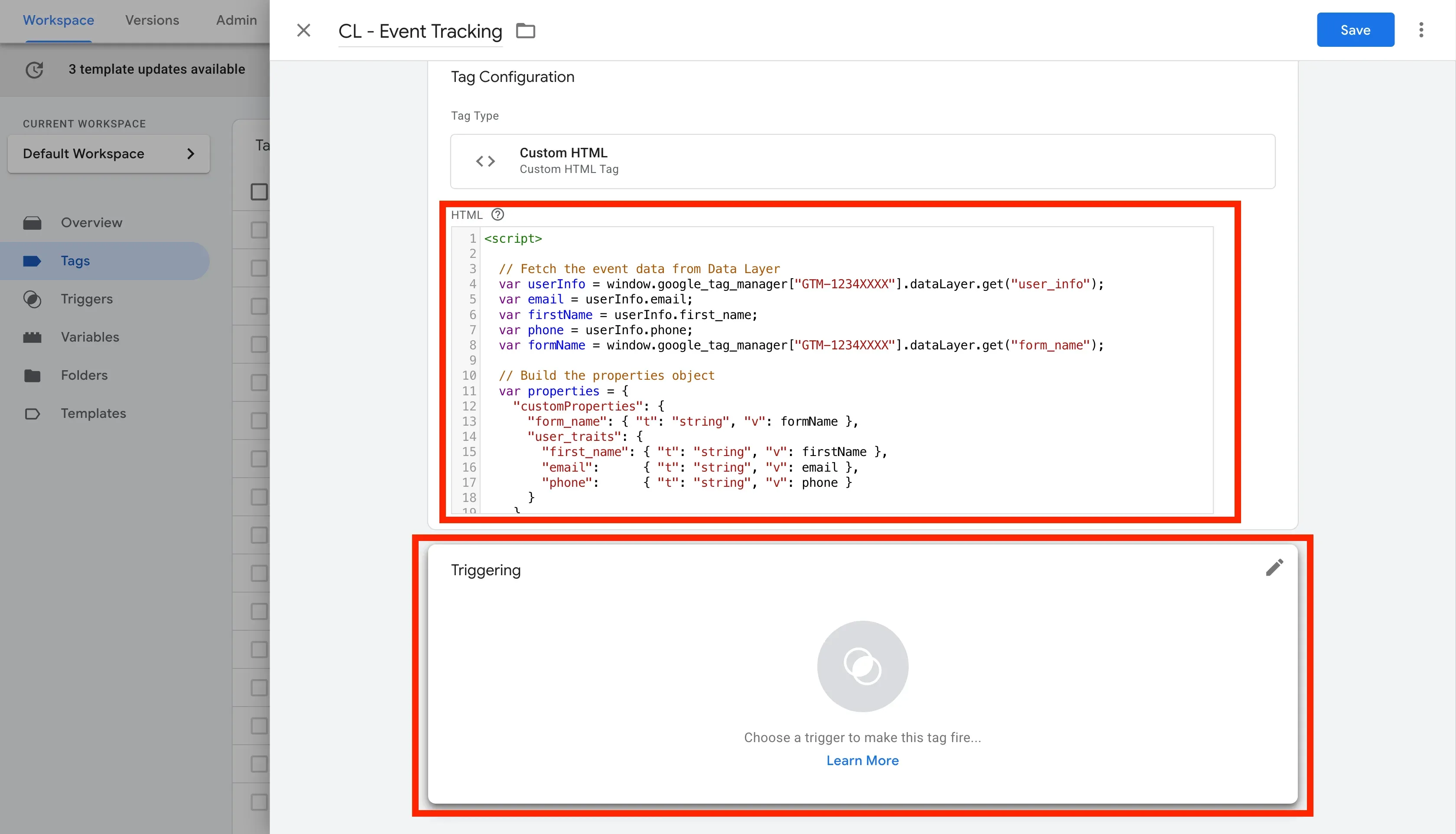 Customerlabs Google Tag Manager Integration