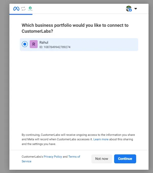 Meta CRM Pixel Authentication with Customerlabs