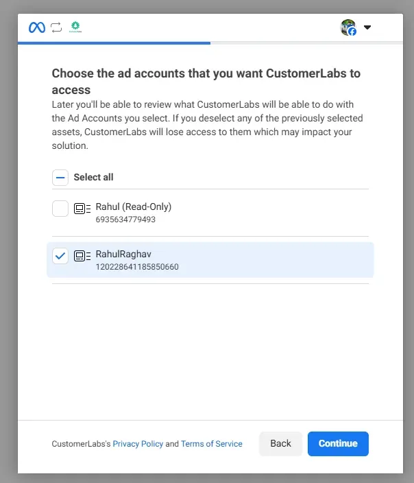 Meta CRM Pixel Authentication with Customerlabs