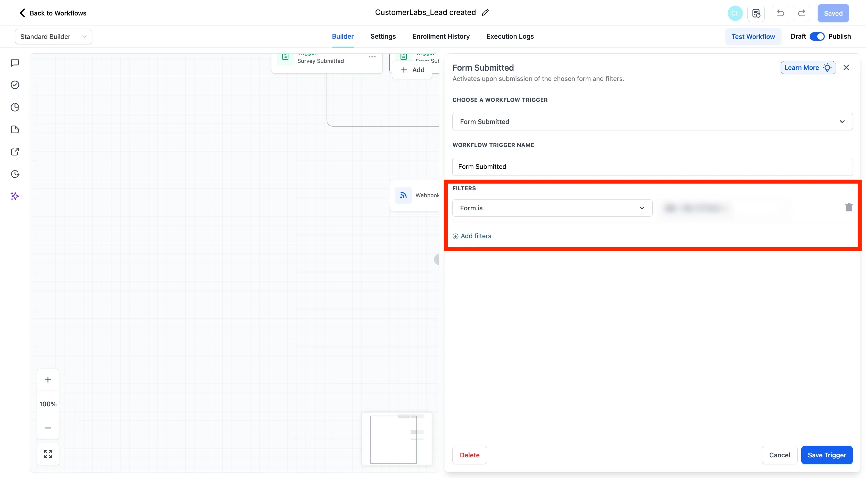 integration of go high level crm forms with customerlabs