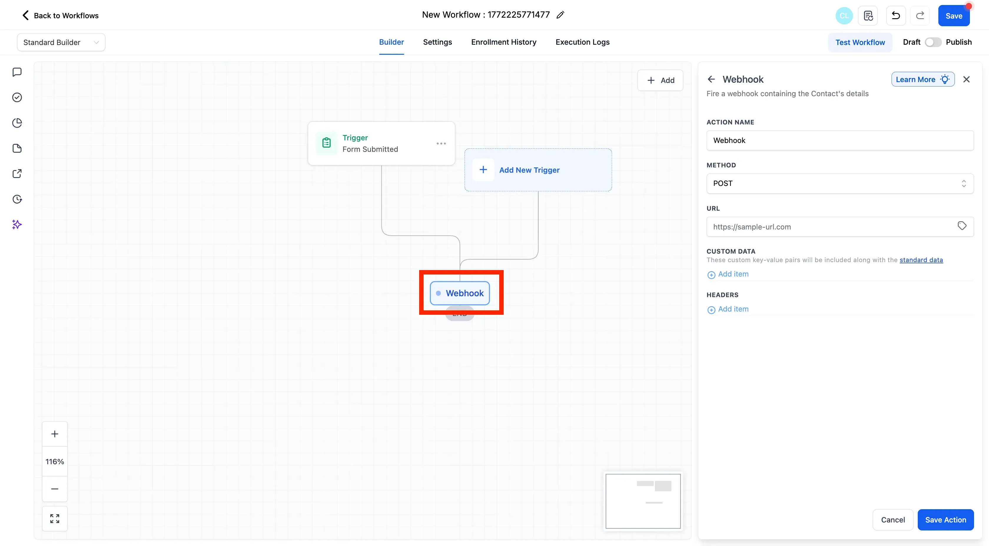 integration of go high level crm forms with customerlabs