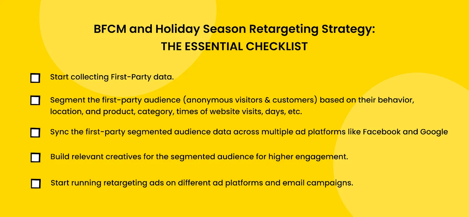 BFCM and Holiday Season Retargeting Strategy: The Essential Checklist 