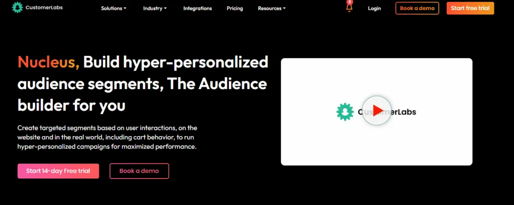 This screenshot represents the Audiecne builder Nucleus
