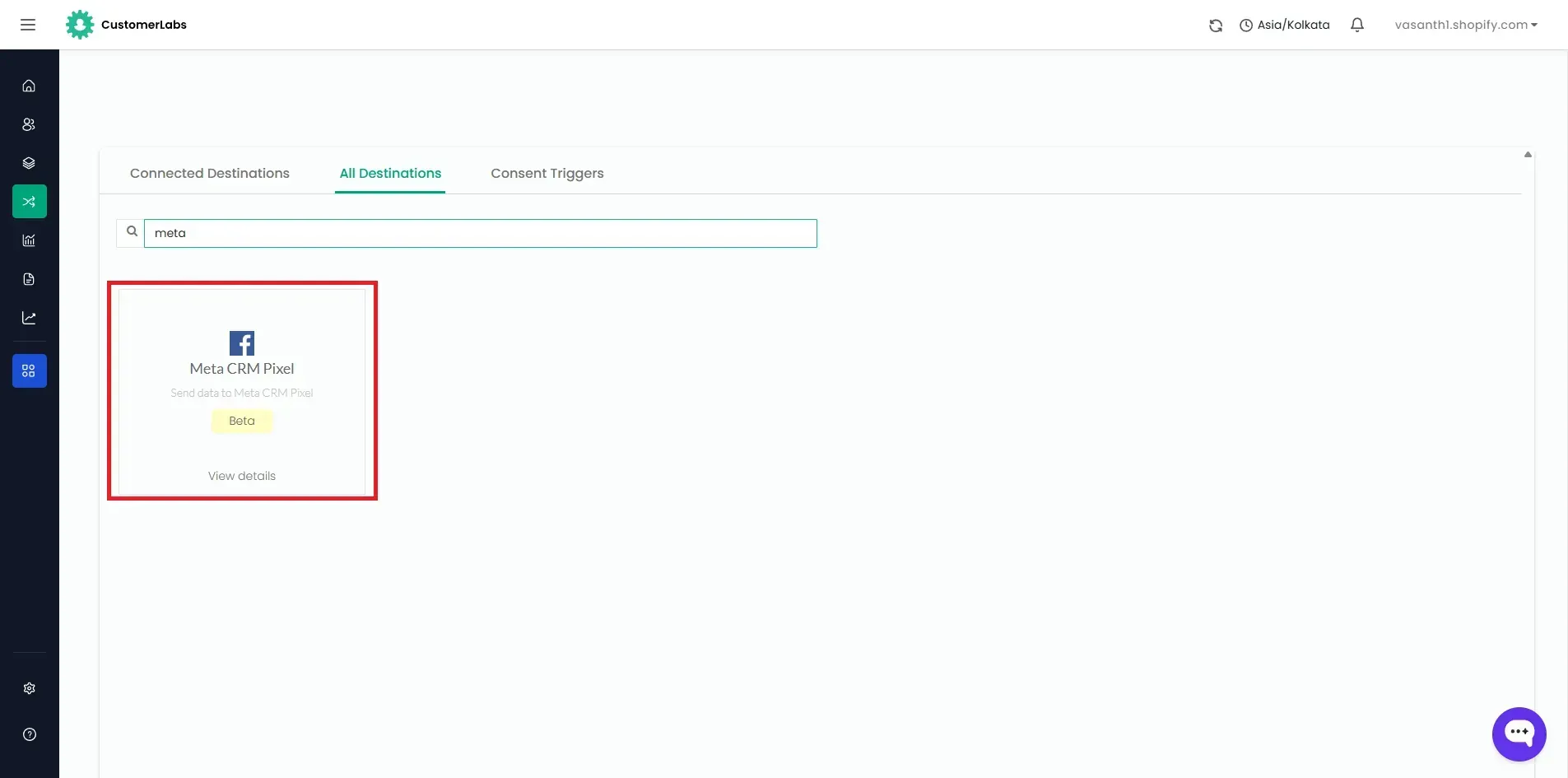 Meta pixel integration with customerlabs