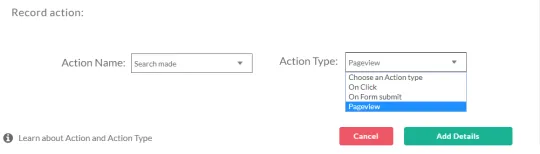 Click on save, once you are done. The Magento abandoned cart event is now set with CustomerLabs CDP 4. Magento Search Made To record searches made on your Magento store, select action name as “search made”.
