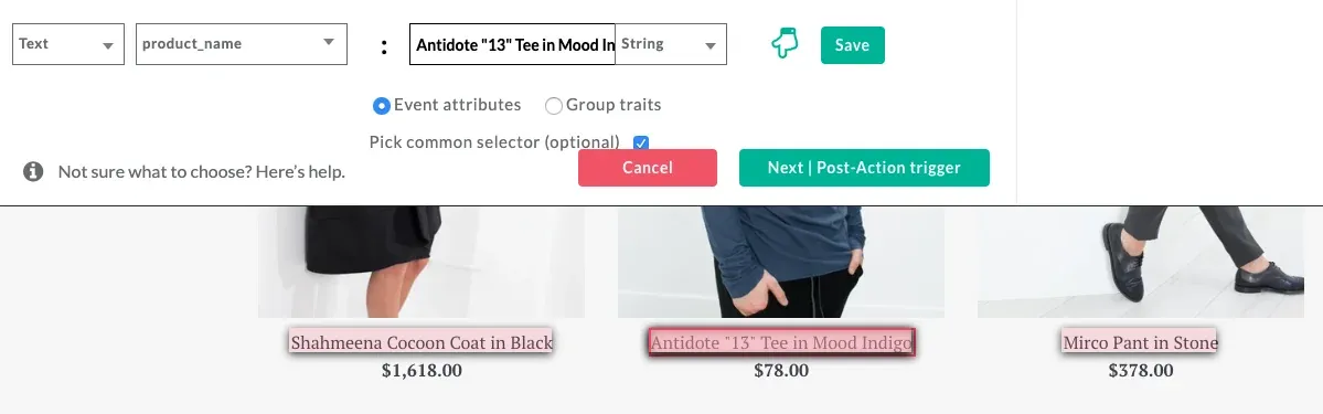 All products on the page are now covered by the selector