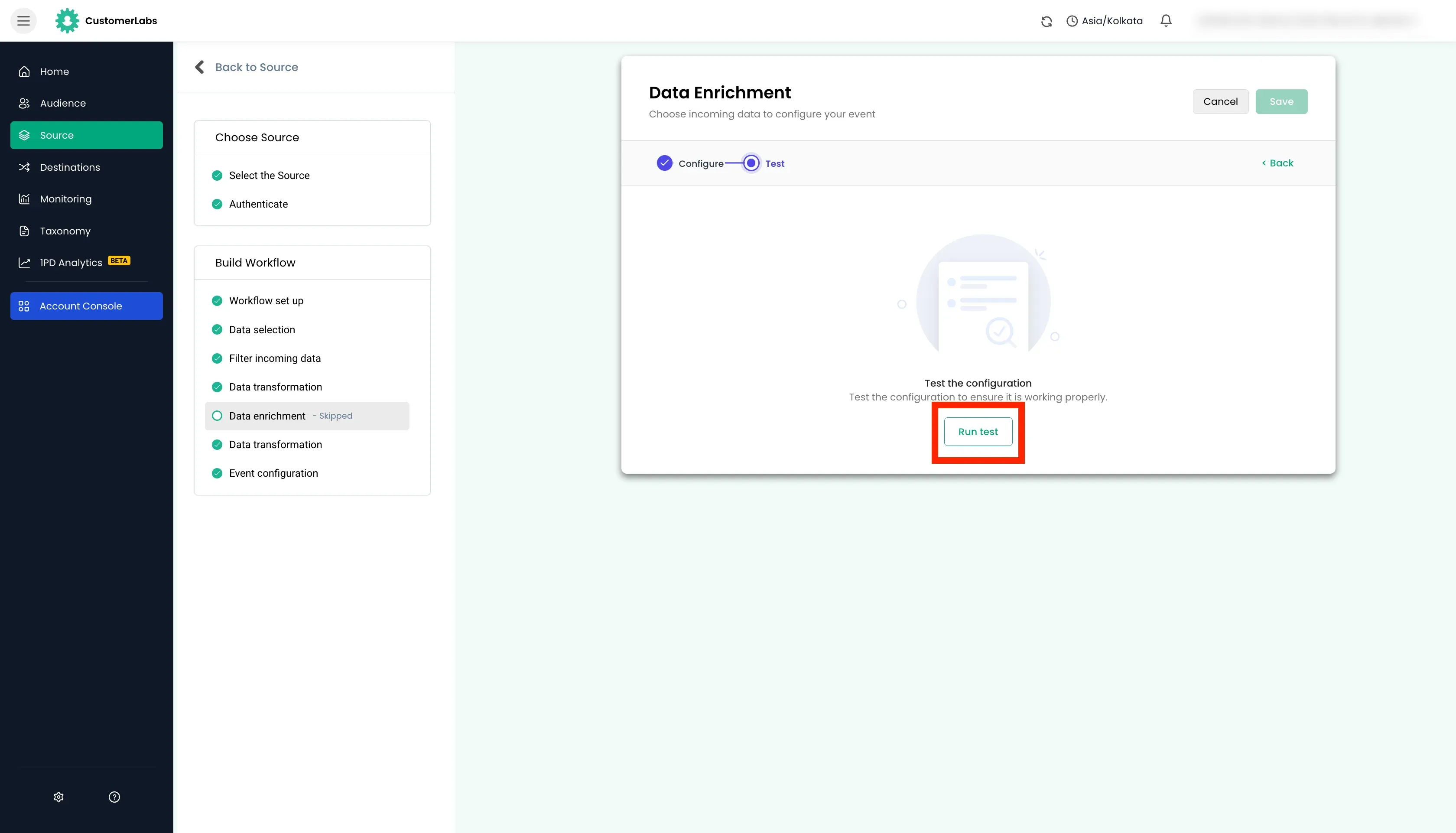 configuring workflow in customerlabs cdp