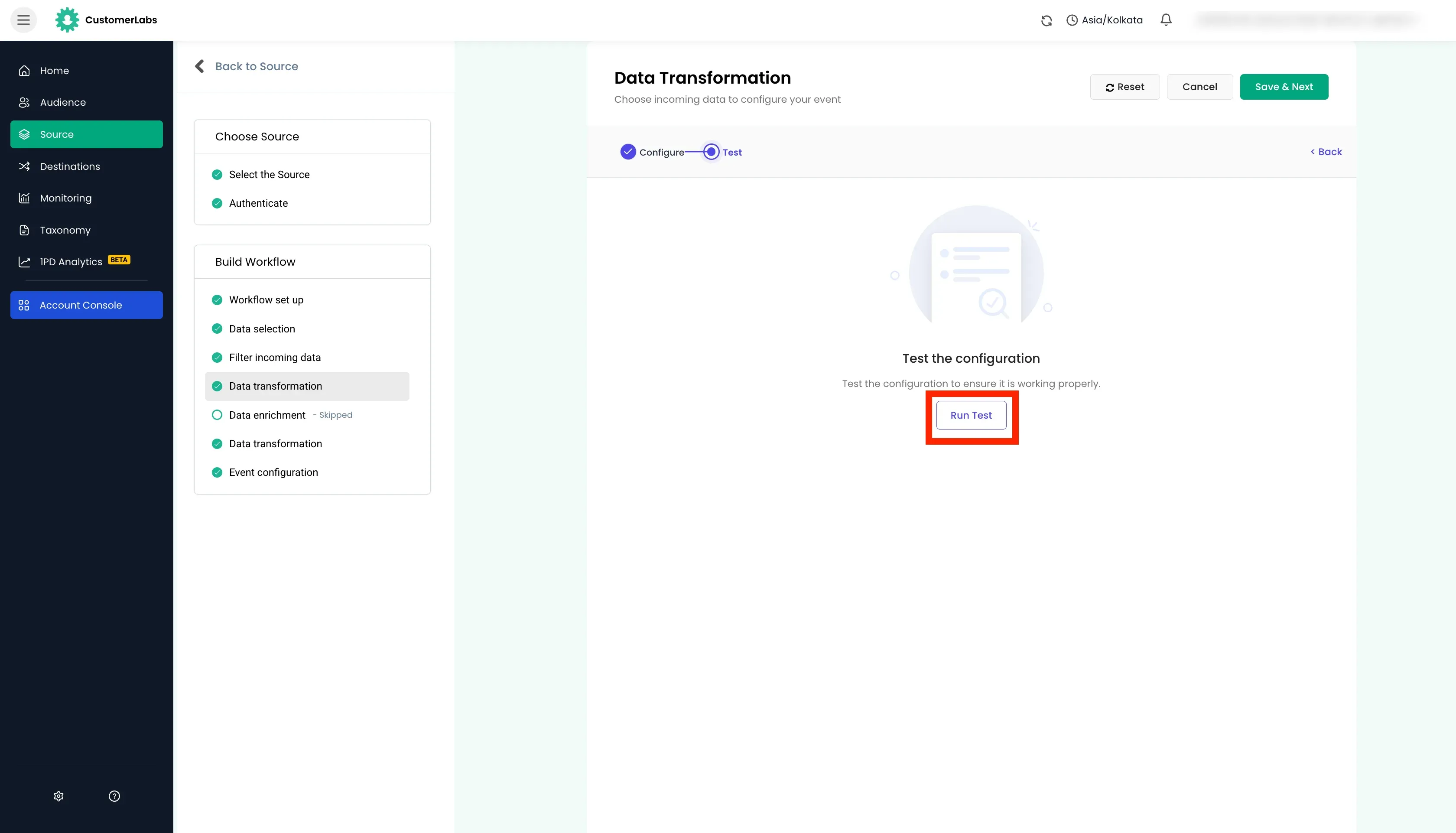 configuring workflow in customerlabs cdp
