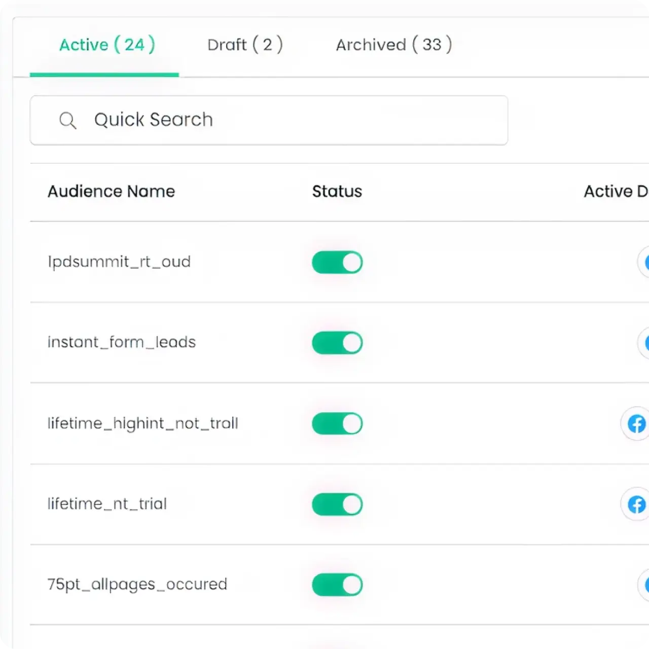 Mobile view of the audience builder configuring CRM-driven suppression + remarketing audiences.