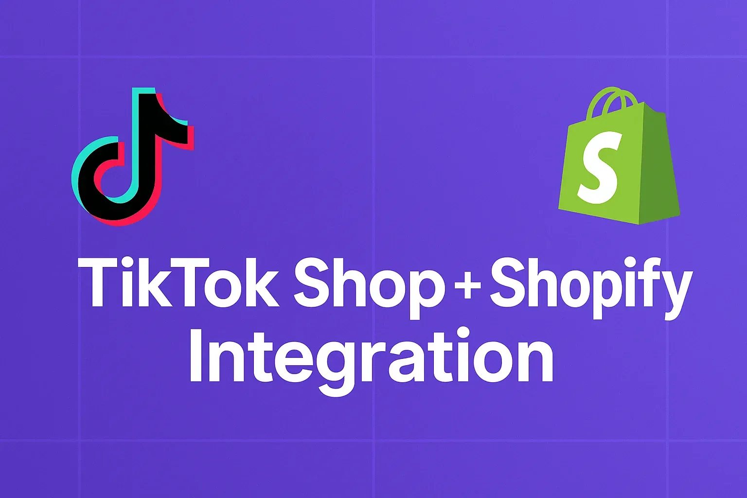 This Illustrate the TikTok simple+Shopify Integration in purple colour background