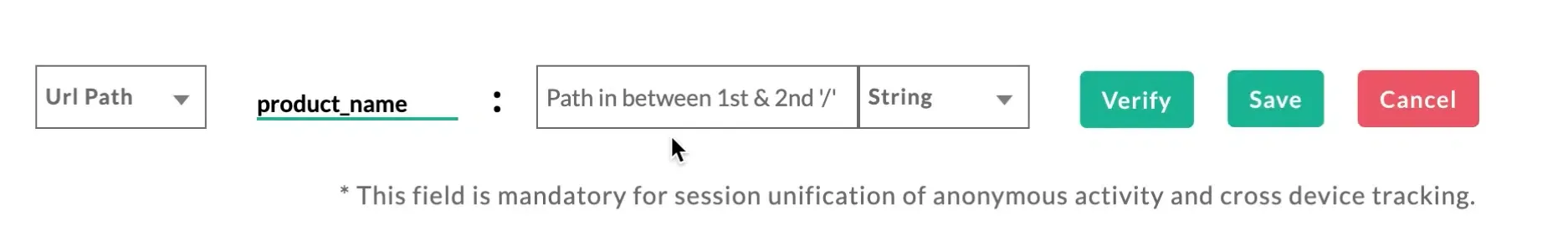 URL path source configuration
