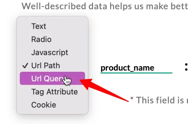 URL query source configuration