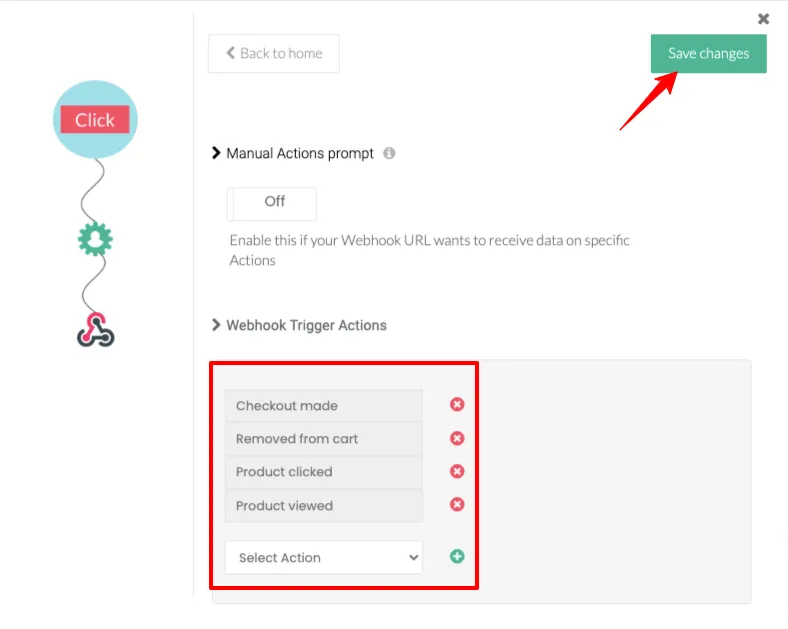 Webhooks - save changes