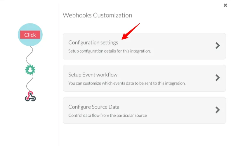 Customerlabs configure settings webhook