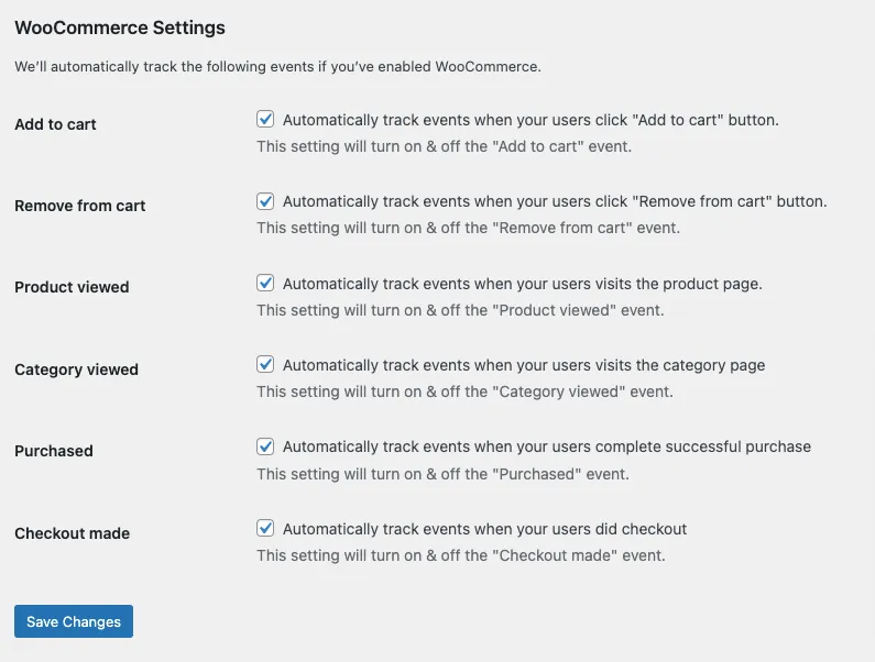 This image explains the WooCommerce settings.