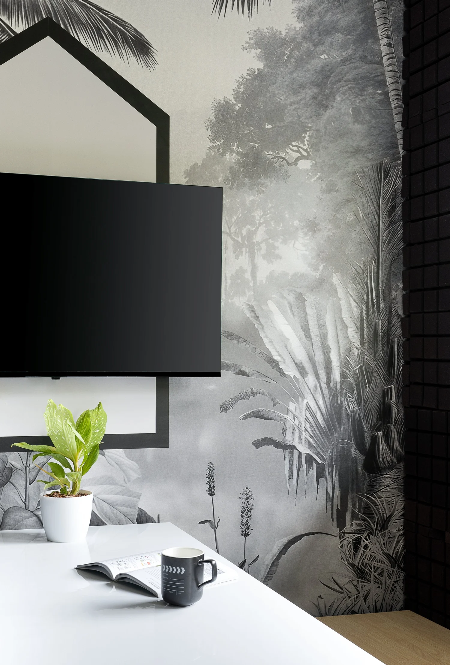 Creative corner with writable surfaces
